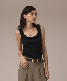 GRACE CONTINENTAL ボリュームバックルベルト ダークブラウン