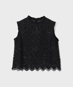 GRACE CONTINENTAL サークルレースノースリーブトップ