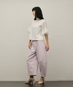 GRACE CONTINENTAL シフォンスリーブカットトップ