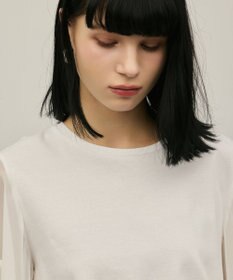 GRACE CONTINENTAL シフォンスリーブカットトップ