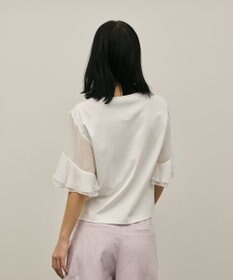 GRACE CONTINENTAL シフォンスリーブカットトップ