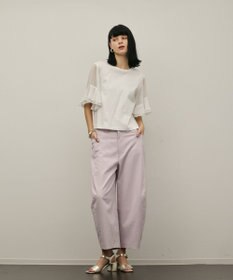 GRACE CONTINENTAL シフォンスリーブカットトップ