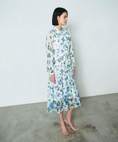 GRACE CONTINENTAL グラデフラワープリントワンピース