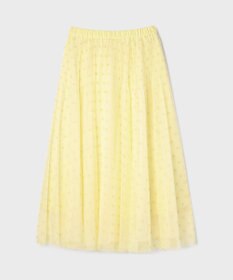 GRACE CONTINENTAL フロッキードットプリーツスカート