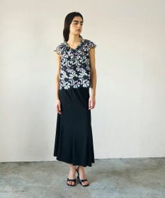 GRACE CONTINENTAL フラワー刺繍プリントトップ