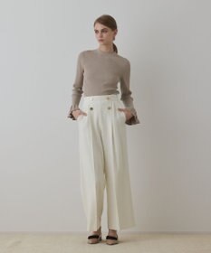 GRACE CONTINENTAL ラメリブニットトップ