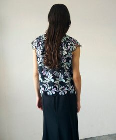 GRACE CONTINENTAL フラワー刺繍プリントトップ