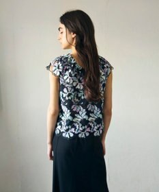 GRACE CONTINENTAL フラワー刺繍プリントトップ
