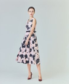 GRACE CONTINENTAL バイカラーボタニカルドレス