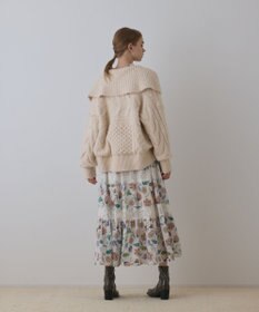 GRACE CONTINENTAL ヘアリーニットコクーンジャケット