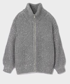 GRACE CONTINENTAL スパンコールニットブルゾン