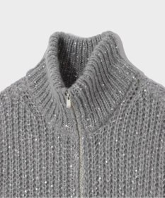 GRACE CONTINENTAL スパンコールニットブルゾン