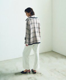 GRACE CONTINENTAL ツイードフーディーコート