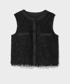 GRACE CONTINENTAL フェザーembドレス