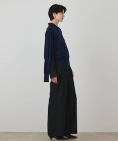 GRACE CONTINENTAL ウールタックワイドパンツ