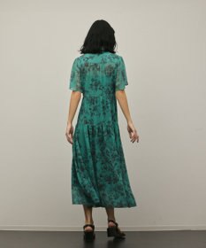 GRACE CONTINENTAL フラワープリントシャツフレアワンピース