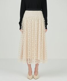 GRACE CONTINENTAL チュールリボン刺繍スカート