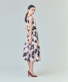 GRACE CONTINENTAL バイカラーボタニカルドレス