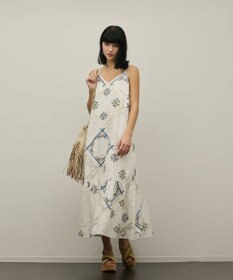 GRACE CONTINENTAL ハンカチパッチワークキャミワンピース