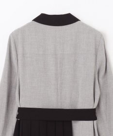 GRACE CONTINENTAL ウールタッチバイカラードレス