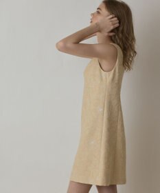 GRACE CONTINENTAL サラサジャガードミニワンピース