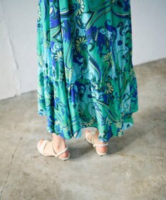 GRACE CONTINENTAL ペイズリープリントギャザスカート