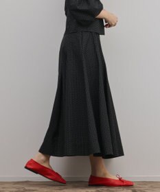 GRACE CONTINENTAL ラメドットタフタジャガードスカート