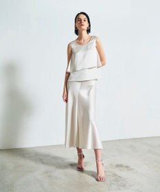 GRACE CONTINENTAL バックコンシャスサテンノースリーブ