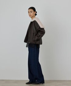 GRACE CONTINENTAL フェイクレザーボンバージャケット