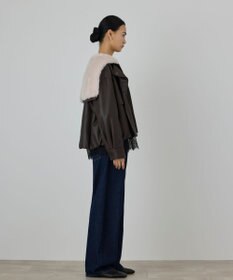 GRACE CONTINENTAL フェイクレザーボンバージャケット