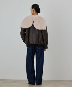 GRACE CONTINENTAL フェイクレザーボンバージャケット