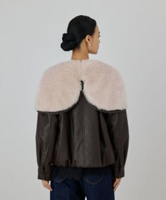 GRACE CONTINENTAL フェイクレザーボンバージャケット