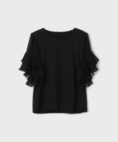 GRACE CONTINENTAL シフォンスリーブカットトップ