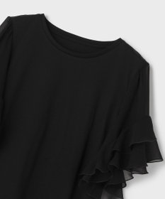 GRACE CONTINENTAL シフォンスリーブカットトップ