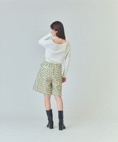 GRACE CONTINENTAL チュールヤーンツイードパンツ