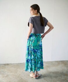 GRACE CONTINENTAL ペイズリープリントギャザスカート