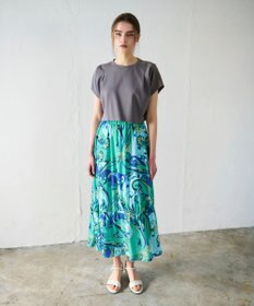 GRACE CONTINENTAL ペイズリープリントギャザスカート