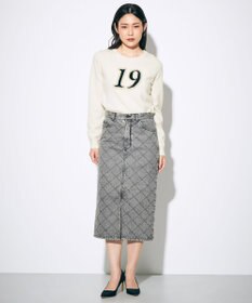 GRACE CONTINENTAL ナンバーモチーフニットトップ