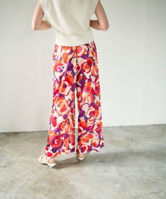 GRACE CONTINENTAL ペイントカラーワイドパンツ