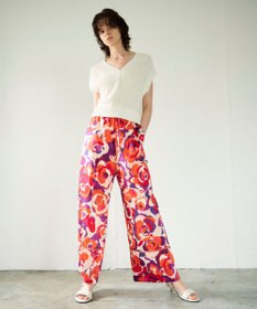 GRACE CONTINENTAL ペイントカラーワイドパンツ