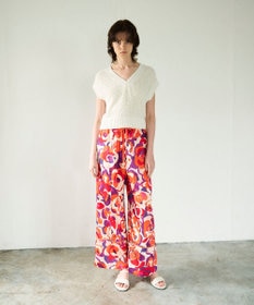 GRACE CONTINENTAL ペイントカラーワイドパンツ