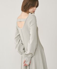 GRACE CONTINENTAL バックオープンニットワンピース