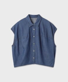 GRACE CONTINENTAL シアーデニムドルマントップ