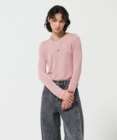 GRACE CONTINENTAL シアークルーニットトップ
