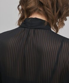 GRACE CONTINENTAL ストライプボウブラウス