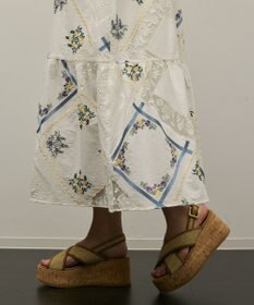 GRACE CONTINENTAL ハンカチパッチワークキャミワンピース