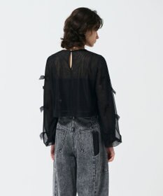 GRACE CONTINENTAL リボンチュールトップ