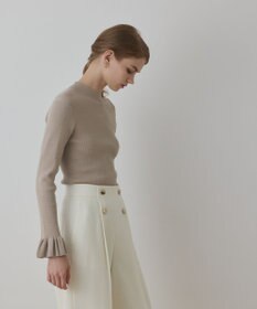 GRACE CONTINENTAL ラメリブニットトップ