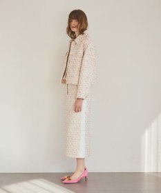 GRACE CONTINENTAL ツイードライン切替スカート