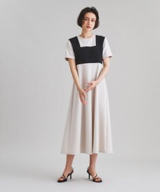 配色切替ジャージワンピース Grace Continental Grace Continental グレースコンチネンタル 通販 配色切替ジャージワンピース Grace Continental Grace Continental グレースコンチネンタル 通販
